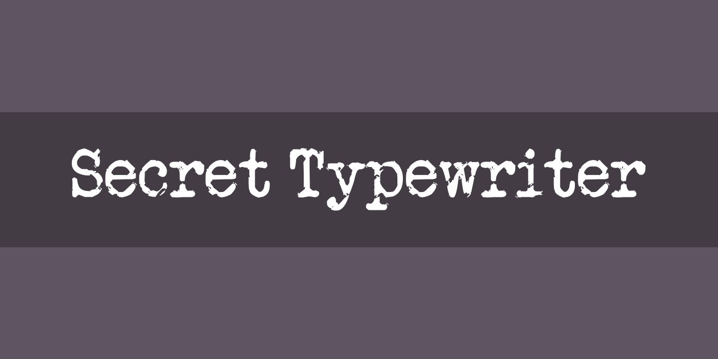 Police Secret Typewriter